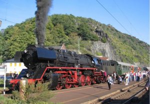 Unser Zug bei der Ankunft in St. Goarshausen